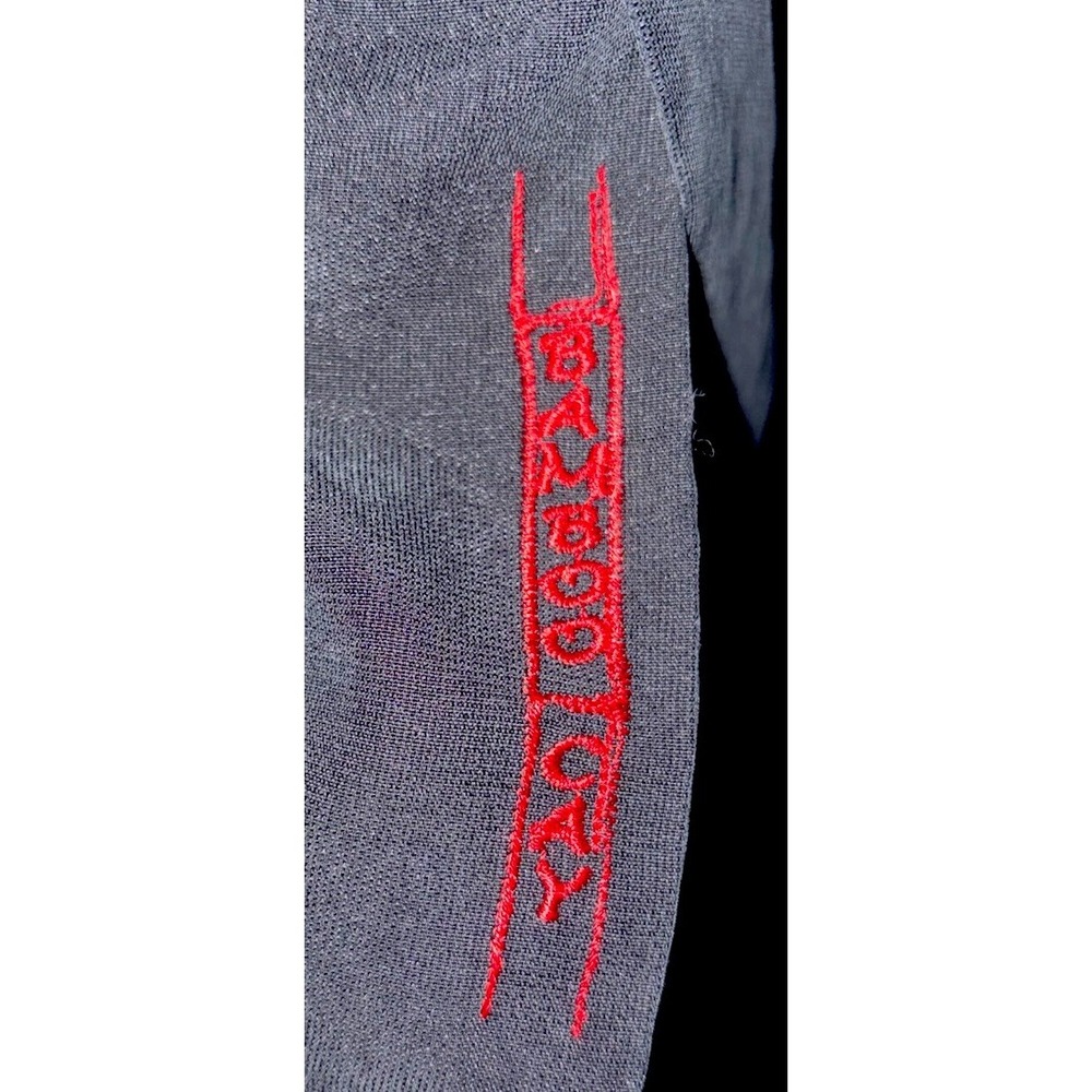 Bamboo Cay Bugatti King Of The Road Embroidered Button Up Hawaiian Black Med - Picture 7 of 10